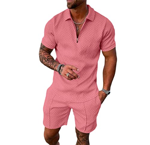 Ensemble polo et short homme à fermeture éclair pour l'été