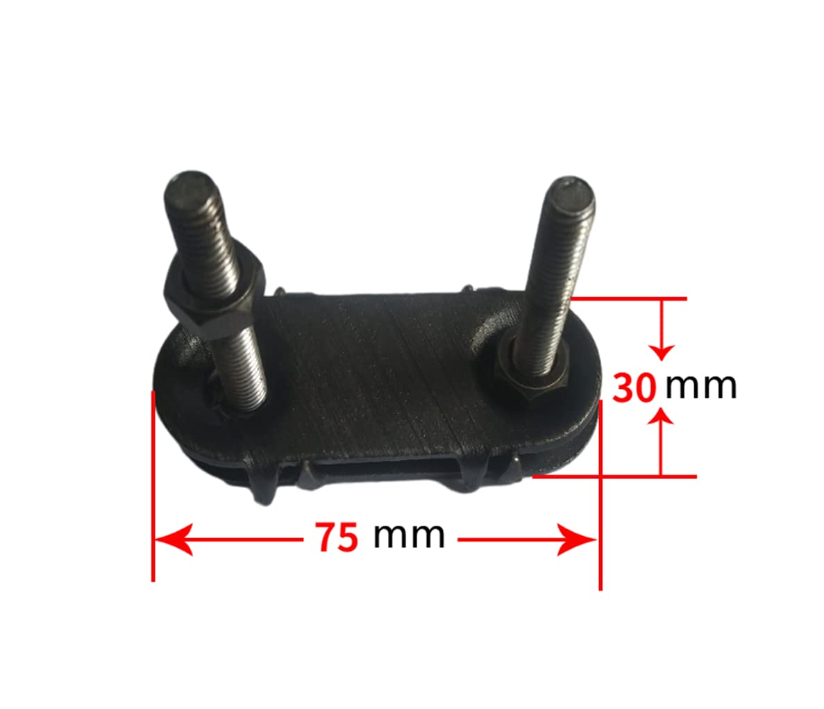 10 sujetadores de correa transportadora de 75 mm y clips de goma y sujetadores