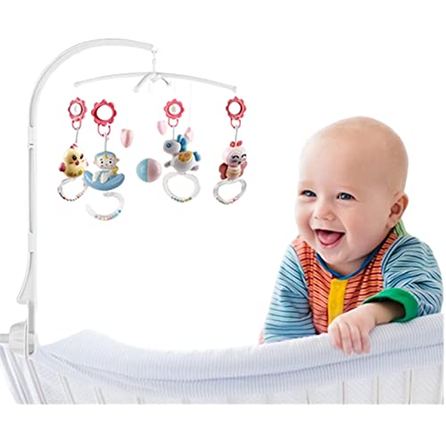 Baby Crib Mobile Bed Bell Holder, Crib Mobile Holder Music Box Holder Baby Bed Bell Toy Hanging Hanger Arm Bracket Stent Set Nut Screw