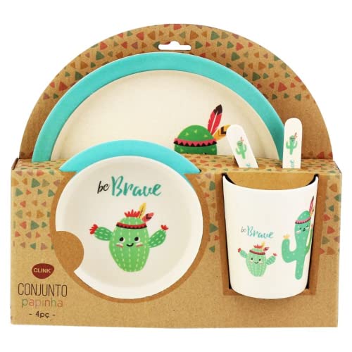 Kit Refeição Papinha Bambu Clink (Cacto)