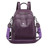 Photo Gallery lemita zaino multifunzione da donna in pelle da donna borsa da scuola zaini da viaggio di grande capacità, viola, 23 * 12 * 31 cm Photo Gallery lemita zaino multifunzione da donna in pelle da donna borsa da scuola zaini da viaggio di grande capacità, viola, 23 * 12 * 31 cm