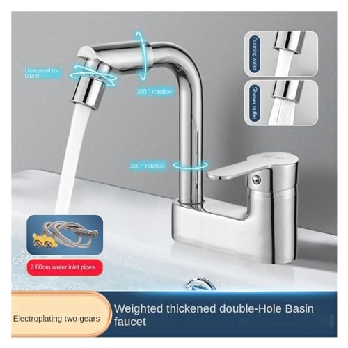 Robinet de cuisine flexible mitigeur noir double trou avec bec réglable - 2