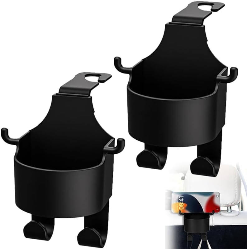 SENOY Gancho multifuncional para respaldo de asiento de automóvil, actualización 3 en 1 del asiento trasero del vehículo, soporte universal para