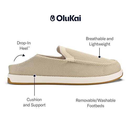 Image of OluKai Kakaha Mesh Men's Mesh Slip-On Shoes, Lightweight & Versatile Everyday Shoe, All-Day Wear & Comfortable Fit