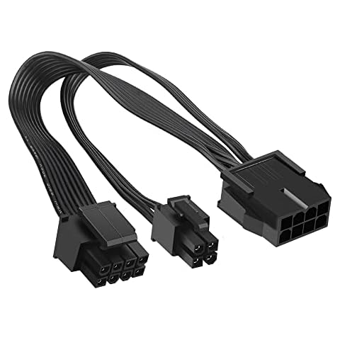 OwlTree 2 Pack EPS12V CPU 8 Pin Female to CPU ATX 8 Pin and ATX 4 Pin Male Power Supply Extension Cable EPS 12V for Motherboard 10.6 inch Cover