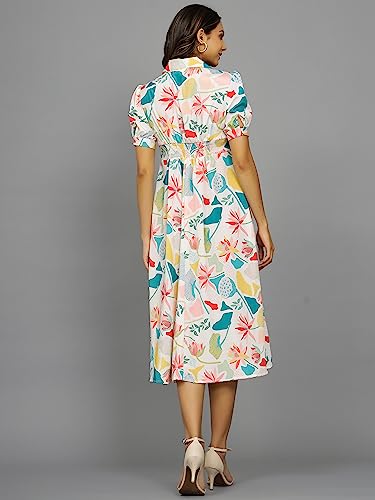 Image of Ravaiyaa - Attitude is everything Womens Soft Crepe Silk Casual Dress Summer Floral Printed Dress Ladies Tank Midi Sundress