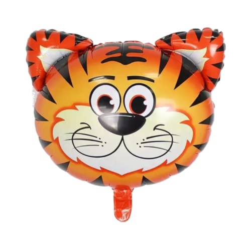Image of Party Decorz Tiger Face Foil Balloon Big Size (24x29 Inch,1 pcs) Jungle /Safari /Animal Theme Birthday Party Foil Balloon For Children Birthday Party Decoration