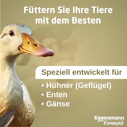 Eggersmann Körnerpick 25 kg Hühnerfutter - Struktur Körnermix Oregano - Hühner Körnerfutter Basic Geflügelfutter - Premium Körnermischung für Hühner Gänse und Enten
