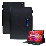 Aokil For Fire MAX 11ケース 手帳型 For Fire Max 11 (第13世代 2023) 用 ケース カード収納 オートスリープ機能付き スタンド機能 Fire Max 11 11インチ 保護カバー PUレザー製 指紋防止 薄型 軽量 全面保護 耐衝撃 耐久性 ケース 2023年発売 Fire Max 11 タブレット 11インチ カバー シンプル おしゃれ-(ブラック)