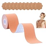 GNAUMORE Sujetador Cinta,Cinta de Pechos,Cinta de Pechos para Levantar Sujetador,Cinta Adhesiva de Sujetador Invisible Impermeable,Levantador de Senos,Cinta Adhesiva para el Pecho,Tape Cubre Pezones
