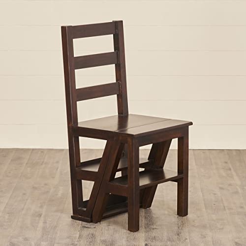 Home Centre Delta Convertible Ladder Chair, Rich Brown, 16 * 18 * 36 Inches (DL-14650)