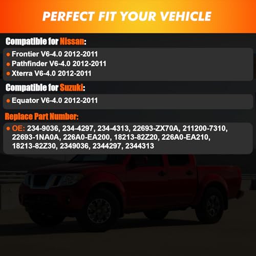 4 Piezas Sensor de Oxígeno Compatible Nissan 2011-2012 miniatura 2