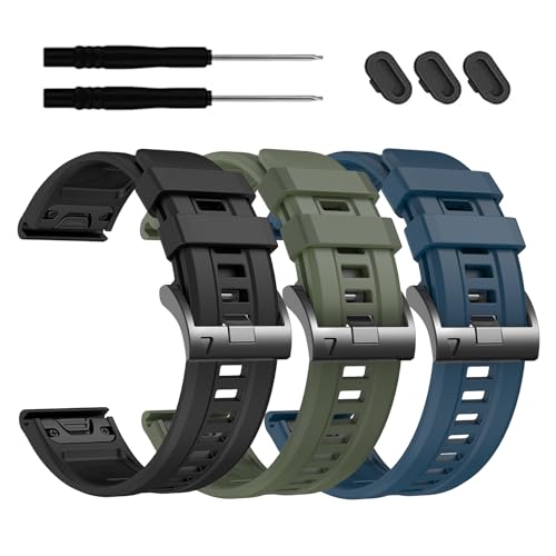 Bracelet Quickfit 22mm Garmin Fenix 6 7 8 silicone souple pour montre connectée