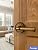 MRML Passage Door Handle Antique Brass Vintage Door Lever, Interior Hall Closet Kitchen Pantry Retro DoorHandle, Aluminium Alloy Handle Lever, 1 Pack