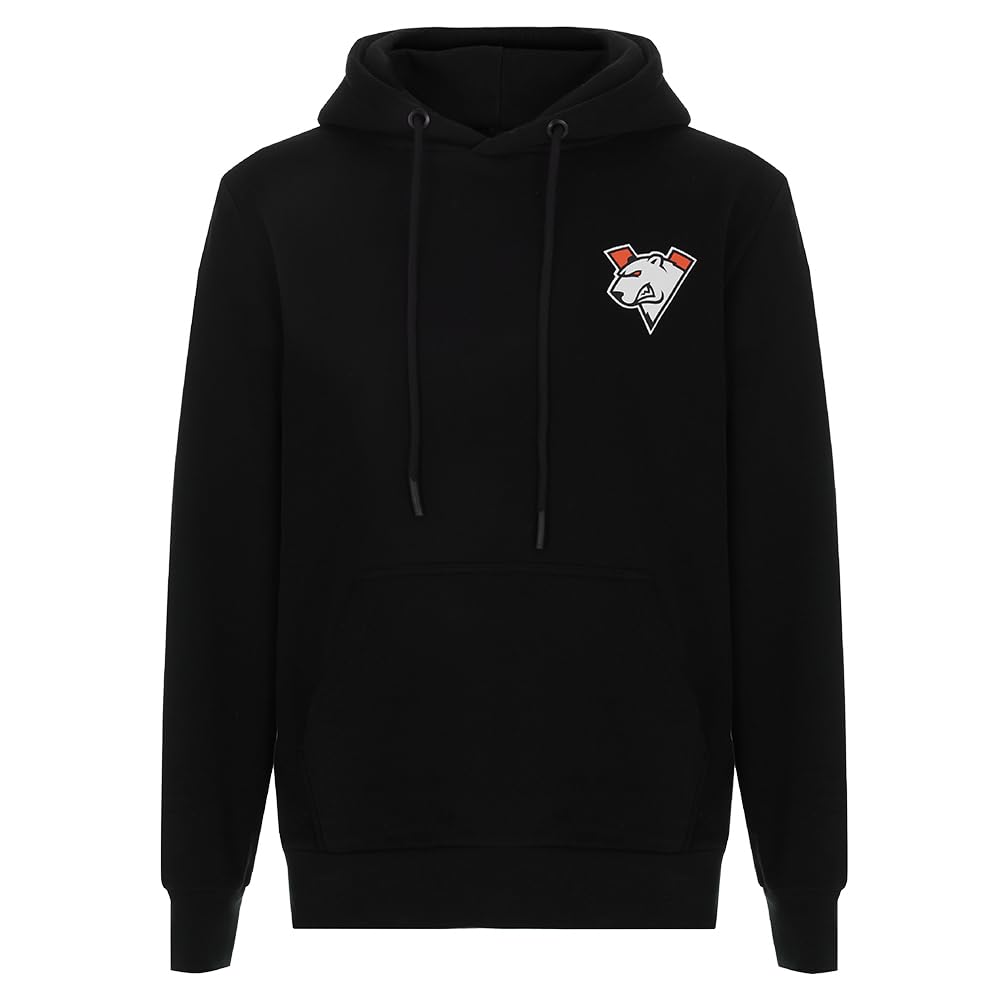 Virtus.pro - Klasyczna bluza z kapturem, bluza z kapturem z grafiką gracza, stylowa bluza z kapturem dla fanów, odzież dla graczy, odzież drużyny e-sportowej, czarna, M, Czarny, M