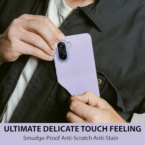 Image of LIRAMARK Liquid Silicone Soft Back Cover Case for OnePlus Nord CE 5 5G| Soft Micro-Fibre Lining Inside | Camera Protection Bump (Lavender)