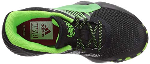 Adidas Boy's D.o.n. Issue #1 Basketball Shoe, Black/Team Solar Green/Silver Metallic, 7 Medium Us Big Kid #TOP4