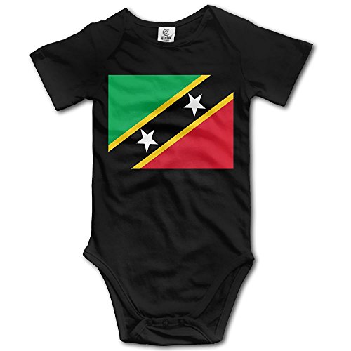 Image of ONE SUIT Flag Of Saint Kitts and Nevis Cute Baby Infant Clothes Boys Girls Bodysuit Jumpsuit Rompers Baby Outfits