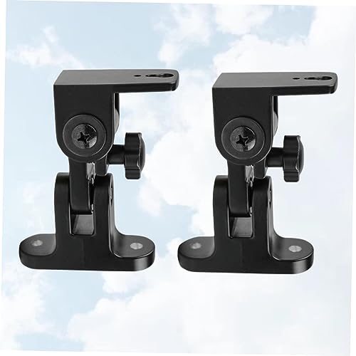 Support enceinte fixation murale orientable paire de supports noirs