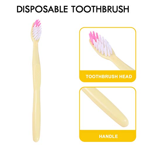 ARTIBETTER 100 Pcs Escovas de Dentes DescartÃ¡veis â€‹â€‹Com Creme Dental Escovas de Dentes de PlÃ¡s