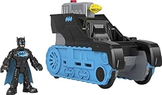 Fisher-Price Imaginext DC Super Friends Bat-Tech Tank, push-along vehicle with Batman figure for preschool kids ages 3 to 8 years