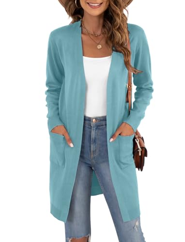 Image of VIISHOW Women's Classic Cardigans Long Sleeve Open Front Casual Knit Cardigan Sweaters Coat Soft Outwear