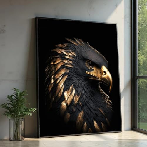 Peinture d'aigle oiseau sauvage pour grand salon moderne