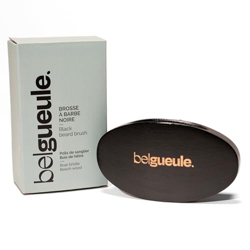 Belgueule Brosse à barbe grand format soin homme- entretien la barbe et stimule la pousse-...