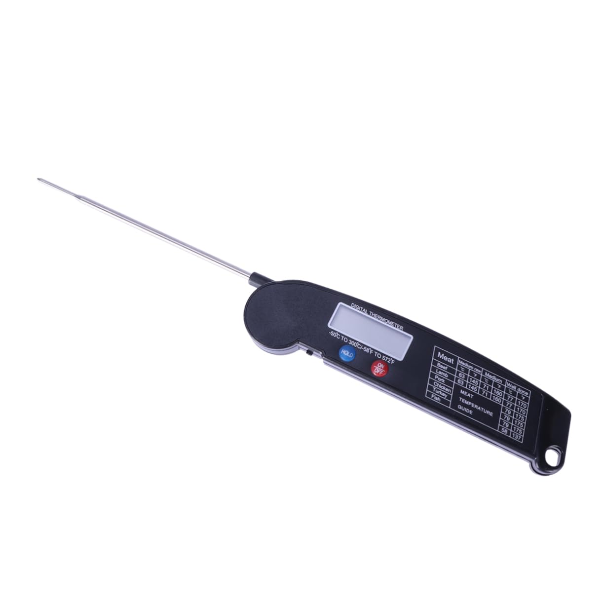 Cabilock Instant Read Meat Thermometer Digital Cooking Thermometer with Collapsible Probe Inner Magnet and Tip for Accurate Food Measurement from for BBQ and Kitchen Use