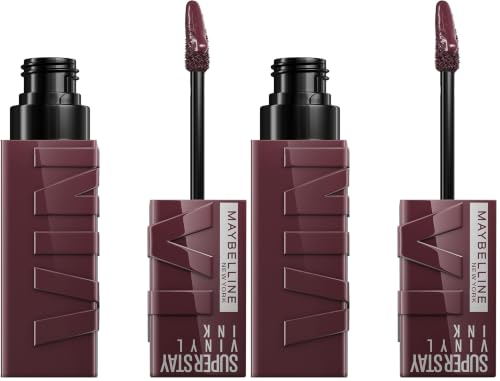 Image of Maybelline Superstay Vinyl Ink Liquid Lipstick, Fearless, High Shine Color (Pack of 2)