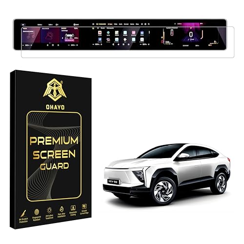 Image of OHAYO Military Strength Screen Protector For Mahindra XEV 9E 9H+ Hardness, Strong Protection, Full Screen Edge-to-Edge Cover, Scratch Resistant, Bubble-Free Install, Ultra HD Clarity,With installation kit