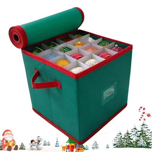 Boîte de rangement boules de Noël pliable pour 64 décorations de fêtes - 2