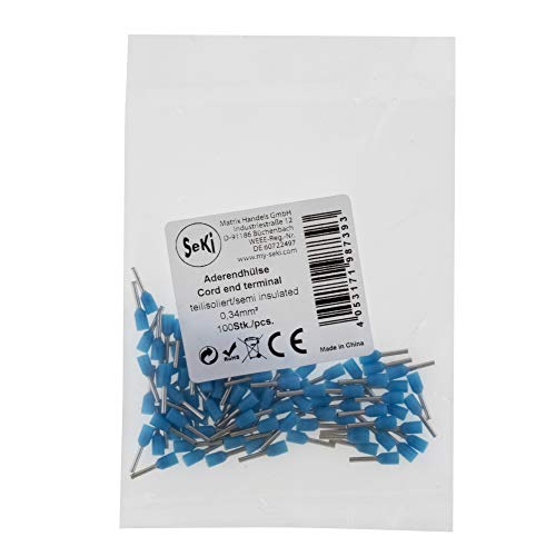 SeKi Other End Ferrules ISO 0.34 mm², Turquoise, Pack of 100, 0,34mm² - Image 3