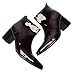 Santimon Men's Dress Casual Cowboy Chelsea Boots - Patent Leather Mid-Calf Dress Western Boots with Side Zipper for Disoc, Party & Motorcycle Black 10 US