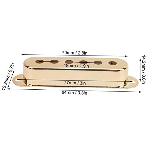 3Pcs Brass Electric Guitar Pickup Cover 48mm 50mm 52mm for ST SQ Single Coil Pickup Cover Golden