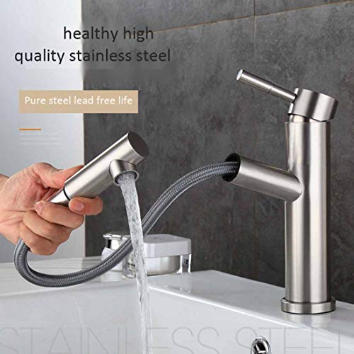 Preisvergleich Produktbild DONGCY Wasserhahn Küche Armatur Ausziehbar Mischbatterie Einhebelmischer Spültischarmatur Küchenarmatur mit brause Einhand Küchenspüle Warmes und Kaltes Wasser