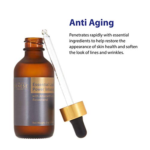 Dr. Denese Skinscience Essential Lipid Anti Aging Power Infusion Dry Oil - Skin Nutrients 97% Organic 100% Natural - Rejuvinating Blend With Amaranth & Resveratrol - Paraben-Free, Cruelty-Free - 2Oz #TOP1