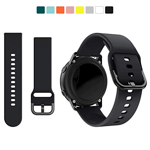 Kitway Correa Compatible with Samsung Galaxy Watch Active/Active2/Galaxy Watch 42mm/Gear S2 Classic, 20mm Silicona Replacement Correa para Galaxy Watch Active (40mm)/Active 2 40mm 44mm Smart Watch