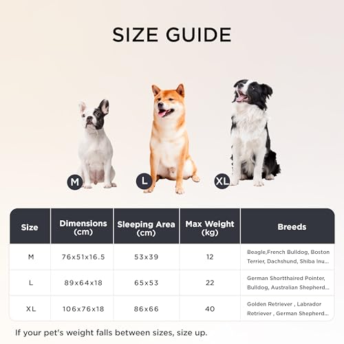 BEDSURE orthopädisches Hundebett Grosse Hunde - 89x64x18cm wasserdichtes Hundesofa mit Memory-Schaum & Eierkarton-Schaum, waschbarer und Abnehmbarer Cordbezug Hundecouch, grau