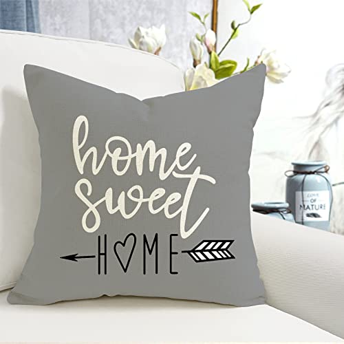 Ycoll Pillow Covers 20X20 Modern Sofa Throw Pillow Cover, Decorative Outdoor Linen Fabric Pillow Case For Couch Bed Car (Gray, 20X20,Set Of 4) #TOP3