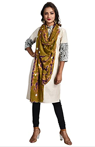 Image of Women's Pure Cotton Multi-Colored Traditional Authentic Tie Dye with Bandhej Bandhani Dupatta Chunni
