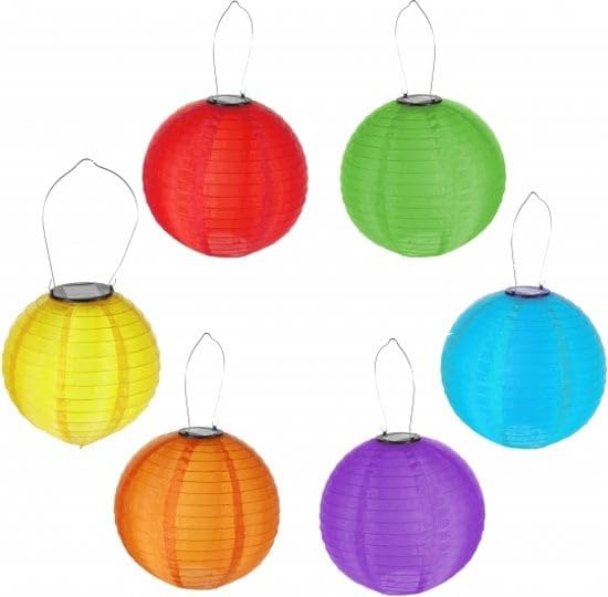 Lampions Paket SOLAR (Solarenergie) - 35 St. Outdoor Nylon lampions
