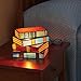 Kqcibz Stacked Books Lamp Home Decor Nightstand Table Lamps Glass Vintage Reading Book Lamp Stained for Household Reading Light Easy to Use