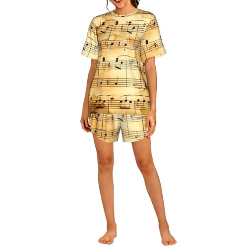 Estampado de notas musicales póster artístico de música para cuadro de pared