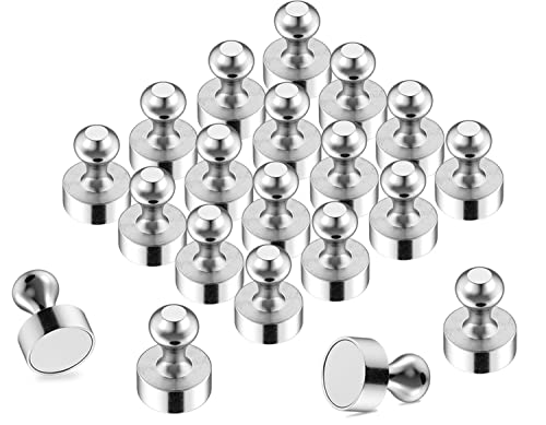 Min Ci Refrigerator Magnets, Small Fridge Magnets Strong Rare Earth Magnets For Whiteboard Magnetic, Tiny Push Pin Magnets For Office Map Fridge Decorative Classroom Dry Erase Magnets, Pack Of 20 #TOP20