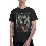 JasnDave Dylan O'Briens T Shirt Man's Summer Sport Round Neckline Tee Casual Soft Short Sleeve Tops Small Black