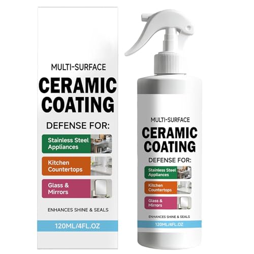 Recubrimiento de cerámico, 120 ml, limpiador de vitrocerámica, para cocina, encimera, ducha, agua, cocina, armario, fregadero, azulejos, electrodomésticos, baño
