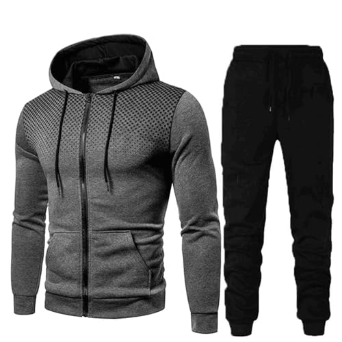 Chaqueta con Capucha Hombre de Ropa Estilo Deportivo Sudadera Cierre de Cremallera Abrigo Casual de Cuello Elevado Extragrande Otoño Invierno Hombres Ajuste Casual Abrigo Color sólido Blusas