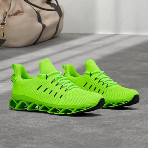 Image of Mens Slip On Walking Shoes Blade Non Slip Tennis Running Shoes Lightweight Workout Breathable Mesh Fashion Sneakers