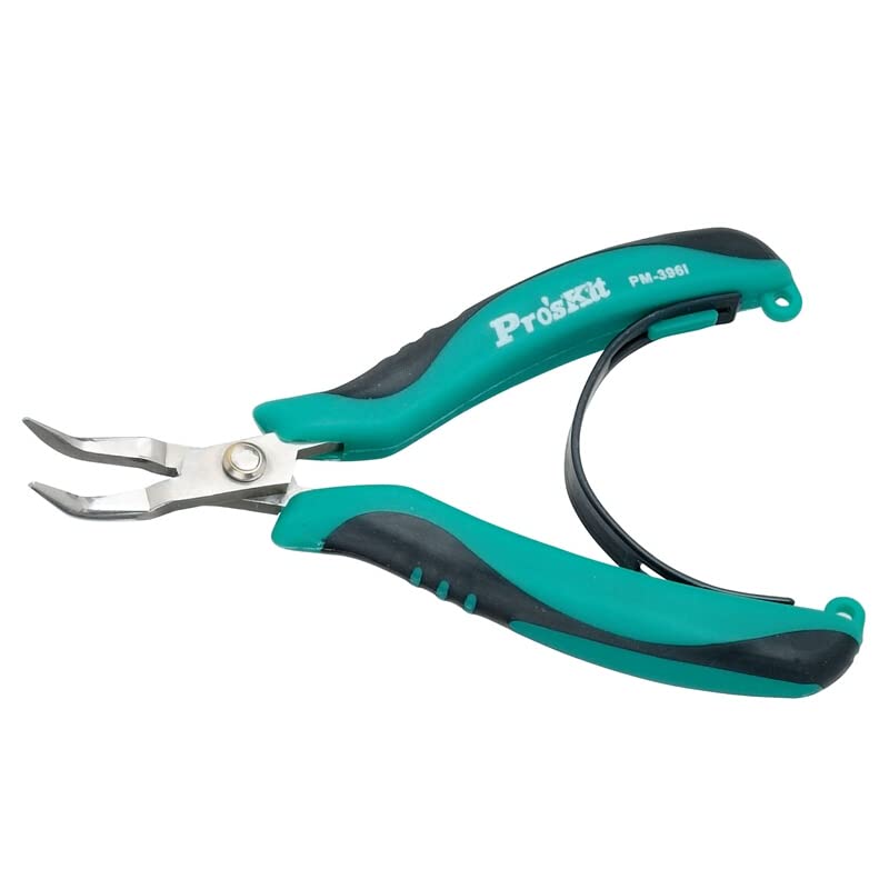 Pro'sKit PM-396I AISI420 Stainless Steel Bent Nose Plier Wire Wrapping Beading Jewelry Tool Handle Tool